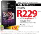 Sony Xperia V Smartphone-On MTN Any Time 100