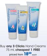 Clicks Hand Creams-75ml