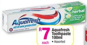 Aquafresh Toothpaste-100ml Assorted