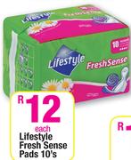 Lifestyle Fresh Sense Pads-10's