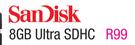 Sandisk 8GB Ultra SDHC