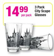 City Scape Glasses 3 Pack-Per Pack