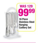 16 Piece Stainless Steel Hanging Cuttlery Set