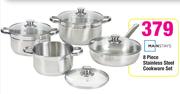 Mainstays 8 Piece Stainless Steel Cookware Set