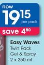 Easy Waves Twin Pack Gel & Spray-2 x 250ml