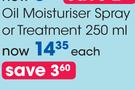 Black Chic Oil Mosituriser Spray Or Treatment-250ml Each
