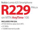Nokia Lumia 625 Smartphone-On MTN Any Time 100