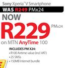 Sony Xperia V Smartphone-On MTN Any Time 100