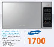 Samsung 40L Grill Mirror Finish Microwave Oven (MG402MADXBB F)