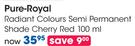 Pure-Royal Radiant Colours Semi Permanent Shade Cherry Red-100ml Each