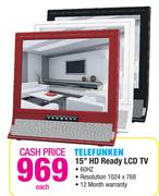 Telefunken 15" HD Ready LCD TV Each