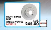 Honda Jazz Front Brake Disc 240mm Vented DDF1231X-Each