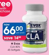 Evox CLA 80% 45 Softgels-Per Pack