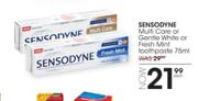Sensodyne Multi Care Of Gentle White Or Fresh Mint Toothpaste-75ml Each