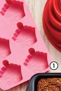 Love To Bake 6-Cup Silicone Cupcake Shaped Mould