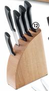Clicks 5 Piece Knife Set In Rubberwood Block