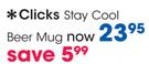Clicks Stay Cool Beer Mug