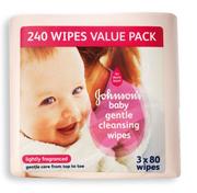 Johnson's Baby Wipes-240's Pack