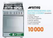 Smeg 60cm Stainless Steel Gas Electric Cooker
