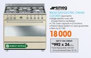Smeg 90cm Gas Electric Cream Cooker
