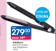 Babyliss Wet & Dry Sublim Hair Straightener ST227E