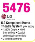 LG 5.2 Component Home Theatre System ARX8500A