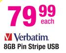Verbatim 8GB Pin Stripe USB