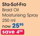 Sta-Sof-Fro Braid Oil Moisturising Spray-250ml