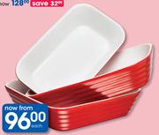 Love Cooking Stoneware 2-Tone Baker Rectangular-27cm Each