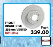 Midas Gold Front Brake Disc 256mm Vented DDF1603X-Each