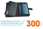 SWISS Mobile Universal 7-8" Bluetooth Keyboard Case-Each