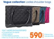 Vogue Collection 15.6" Ladies Shoulder Bag-Each