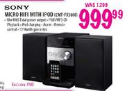 Sony Micro HiFi With iPod
