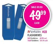 Verbatim Flashdrives-4GB each