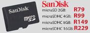 SanDisk microSDHC 4GB