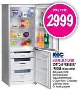 KIC Metallic Silver Bottom Freezer/Fridge-309Ltr(KB6032ME)