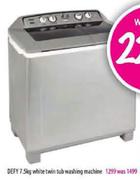 Defy White Twin Tub Washing Machine-7.5kg