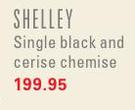 Shelley Single Black And Cerise Chemise