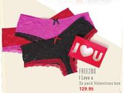 FREE2BU I Love U-3x Pack valentine Box