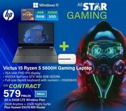 HP Victus 15 Ryzen 5 5600H Gaming Laptop-On A 20GB LTE Wireless Plan