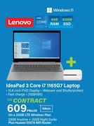 Lenovo Ideapad 3 Core i7 1165G7 Laptop-On A 20GB LTE Wireless Plan