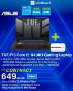 Asus Tuf F15 Core i5 11400H Gaming Laptop-On A 20GB LTE Wireless Plan