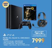 PS4 Pro 1TB + Fallout 76 + Turtle Beach Headset