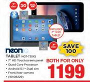 NeoniQ Tablet NQT-73GIQ With 7"  WiFi Tablet-For Both