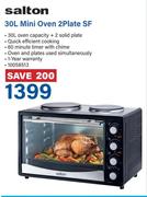 Salton 30L Mini Oven 2 Plate SF