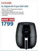 Goldair 5L Digital Air Fryer GAF-500