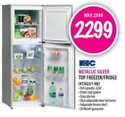 Kic Mettalic Silver Top Freezer/Fridge (KT5023/1 ME) Net Capacity:223L
