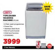 Defy 13kg Toploader Washing Machine DTL149