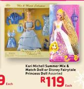 Kari Michell Summer Mix & Match Doll Or Disney Fairytale Princess Doll Assorted-Each