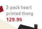 Kangol 2 Pack Heart Printed Thong
